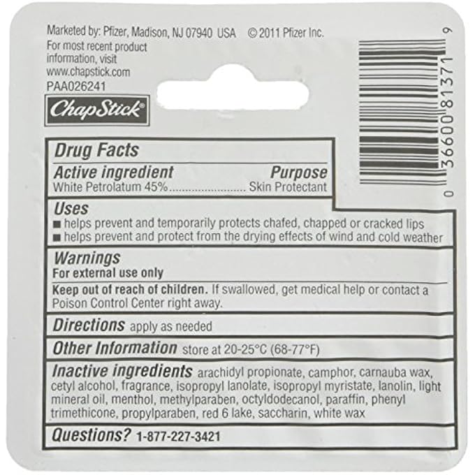 chapstick 0.15 أونصة بلسم شفاه بنكهة الكرز لحماية البشرة في أنبوب - Image 2